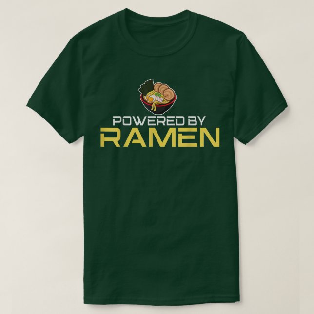 Cute Anime powered by ramen  T-Shirt (Design vorne)