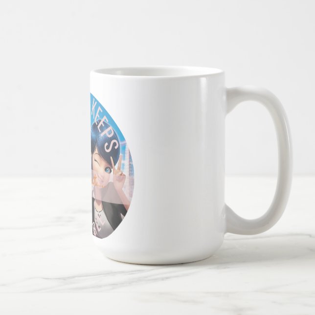 Cute Anime Style Miraculous Ladybug Quote  Kaffeetasse (Rechts)