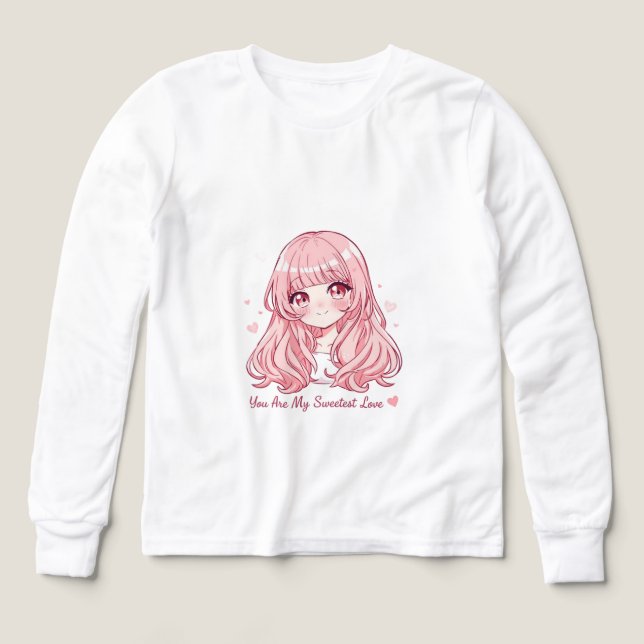 Cute Anime Valentine Sweatshirt (Design Vorderseite)
