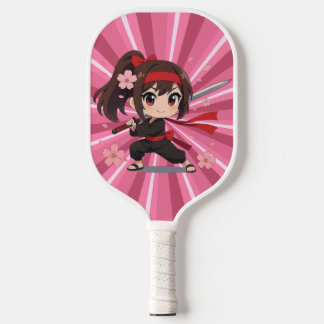 Cute anime warrior blossom girl pickleball schläger
