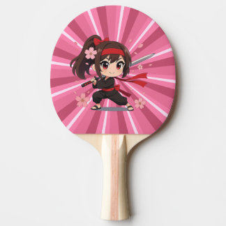 Cute anime warrior blossom girl tischtennis schläger