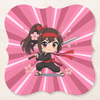 Cute anime warrior blossom girl untersetzer
