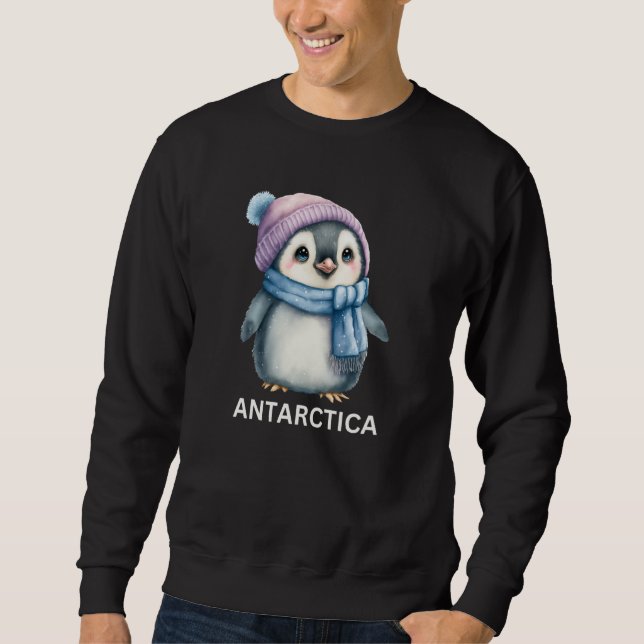 Cute Antarctica Penguin Animal for the Zoo Sweatshirt (Vorderseite)