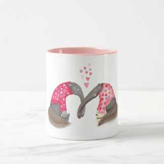 Cute anteaters in love mug tasse