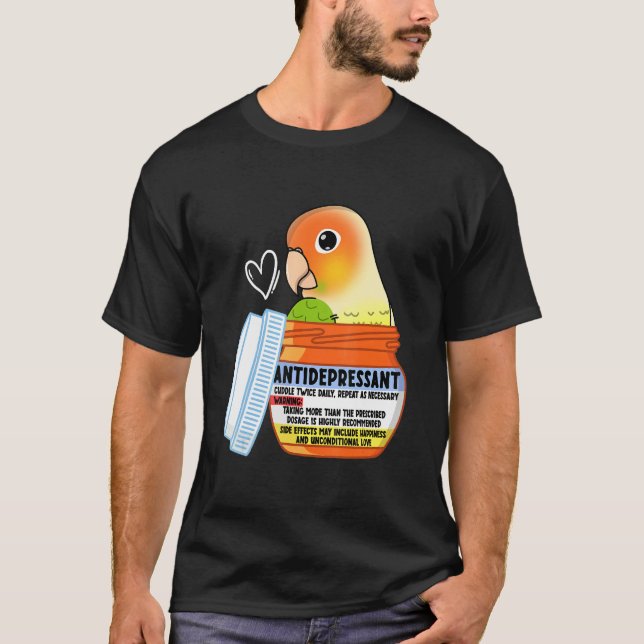 Cute Antidepressant Parrot I Green Cheek Pineapple T-Shirt (Vorderseite)