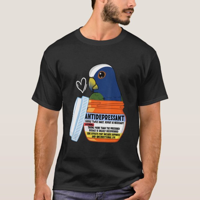 Cute Antidepressant Parrot I White capped Pionus T-Shirt (Vorderseite)