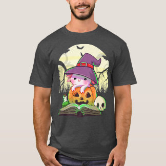 Cute Aolotl Halloween Costume Pumpkin Pastel Goth  T-Shirt