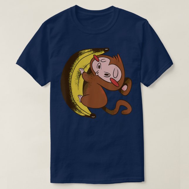 Cute Ape Banana Lover Vegetarians Food Monkey Bana T-Shirt (Design vorne)