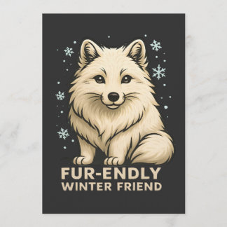 Cute Arctic Fox – “Fur-endly Winter Friend” Einladung