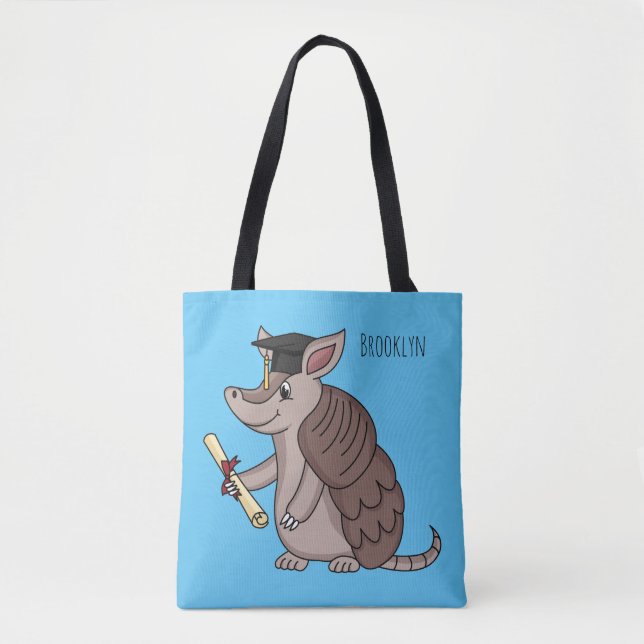 Cute armadillo with graduation cap cartoon  (Vorderseite)