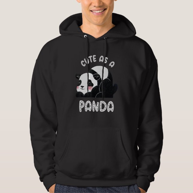 Cute As A Panda Wild Panda Bamboo Hoodie (Vorderseite)