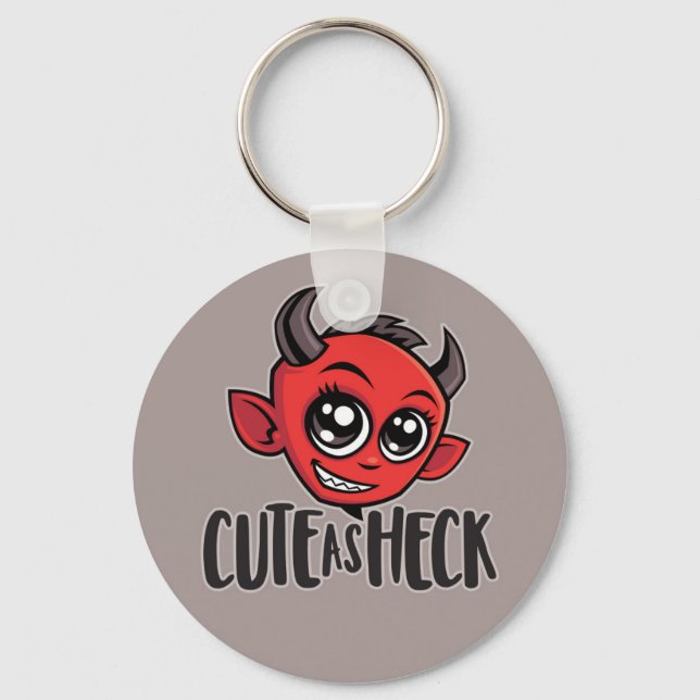 Cute as Heck Devil Schlüsselanhänger (Vorderseite)