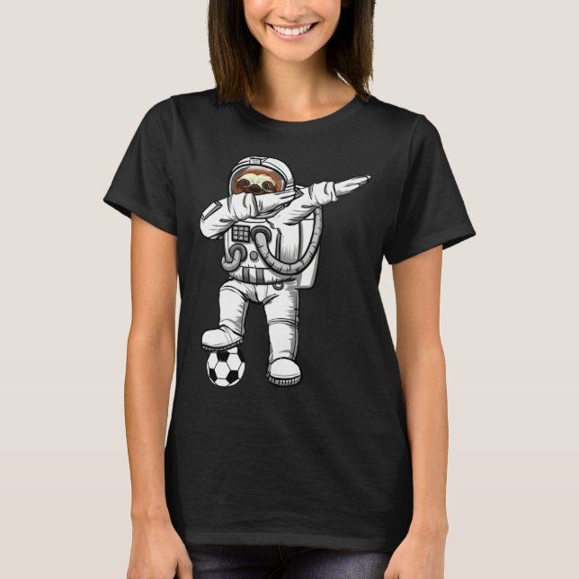Cute Astronaut Astronomy Dabbing Sloth  Galaxy Soc T-Shirt (Vorderseite)