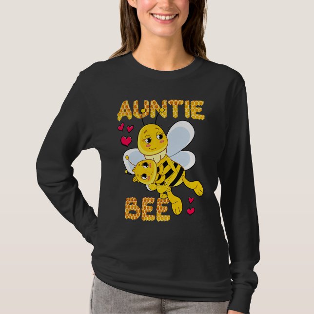 Cute Auntie Bee Mother's Day Beekeeper Matching Fa T-Shirt (Vorderseite)