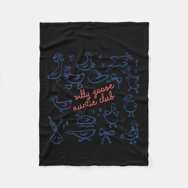 Cute Auntie Silly Goose Auntie For Aunt Pregnancy  Fleecedecke (Vorderseite)