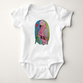 Cute Australian baby animal Galah on baby romper Strampler