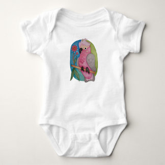 Cute Australian baby animal Galah on baby romper Strampler