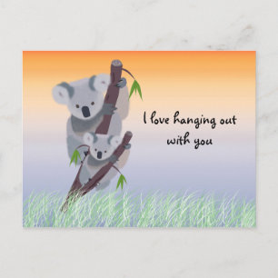 Cute Australian Koala Bear Postcard Postkarte