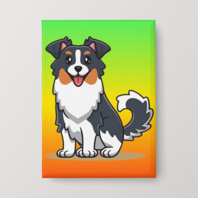 Cute Australian Shepherd-23144 Button (Vorderseite)