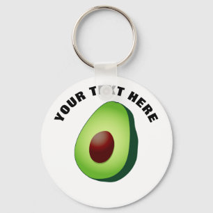Cute avocado fruit custom round button keychains schlüsselanhänger