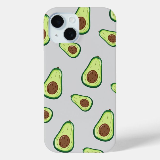 Cute Avocado Phone Case – Aesthetic Green Design (Rückseite)