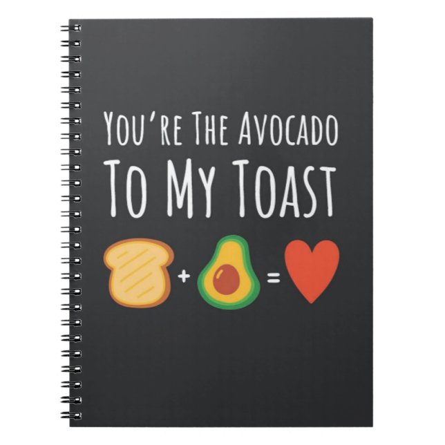 Cute Avocado Themed Gifts For Her Heart For Him Notizblock (Vorderseite)