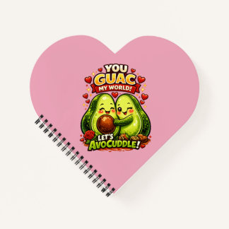 Cute Avocado Valentine’s Love Design, kawaii Love Notizbuch