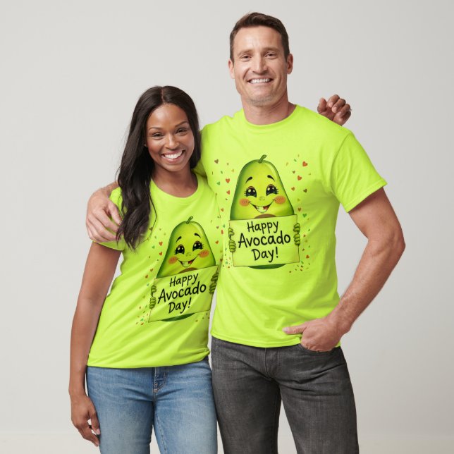 Cute Avocado with Hearts – Kawaii Food Art T-Shirt