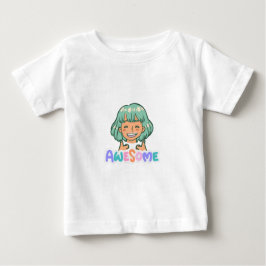 Cute Awesome Toddler Tee Colorful Kids Cartoon Tee