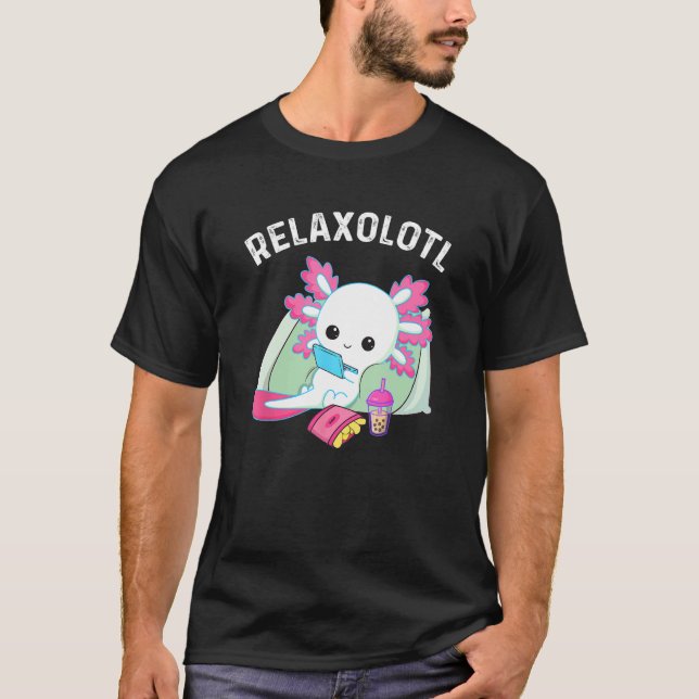 Cute Axolotl Lover Mexican Salamander Relaxolotl_1 T-Shirt (Vorderseite)