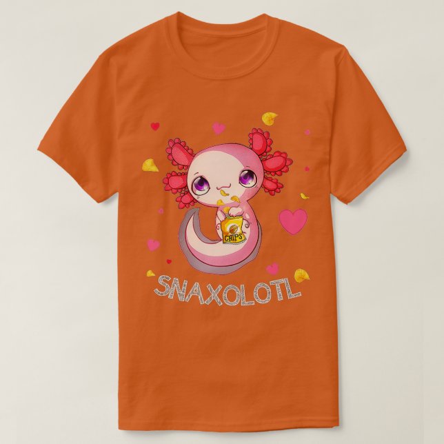 Cute Axolotl Lover Snaxolotl  (75)  T-Shirt (Design vorne)