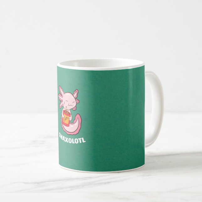 Cute Axolotl Lover Snaxolotl Kawaii Axolotl Food Kaffeetasse (VorderseiteRechts)
