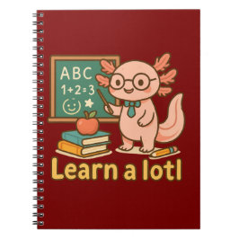 Cute Axolotl Teacher T-Shirt | Learn a Lotl Kawaii Notizblock
