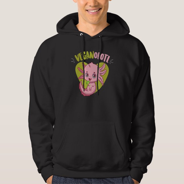 Cute Axolotl Vegan Diet Veganolotl   Plant Based D Hoodie (Vorderseite)