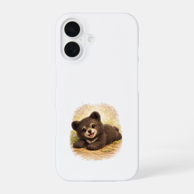 Cute Baby Bear iPhone 16 Case Kawaii Hülle (Rückseite)