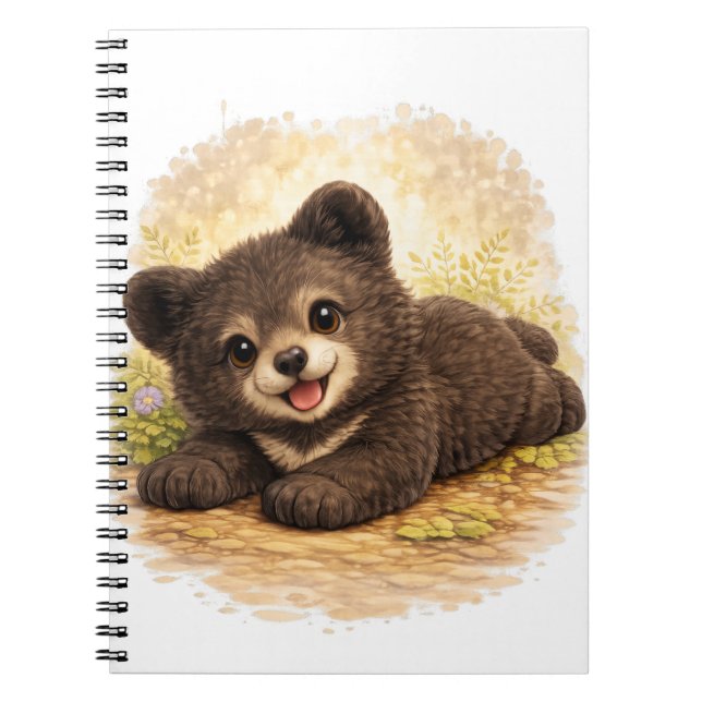 Cute Baby Bear Spiral Notebook Kawaii Notizblock (Vorderseite)