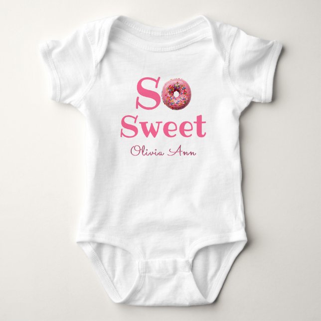 Cute Baby Birth Personalized Details Strampler (Vorderseite)