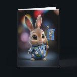 Cute Baby Bunny in Daisy Romper Encouragement Karte<br><div class="desc">Cheer someone on with this adorable encouragement card featuring a baby bunny in a daisy-embroidered blue sweater, proudly holding a tiny “You Can Do It!” flag. Soft lighting and precious details make this design perfect for anyone who needs a confidence boost, a gentle reminder of their strength, or a smile...</div>