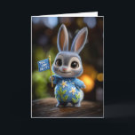 Cute Baby Bunny in Floral Sweater Encouragement Karte<br><div class="desc">Send a warm boost of encouragement with this precious baby bunny dressed in a blue embroidered sweater and holding a tiny “You Can Do It!” flag. Soft lighting and gentle details make this design perfect for anyone who needs reassurance, motivation, or a moment of sweetness in their day. Uplifting, comforting,...</div>