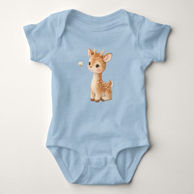 Cute Baby Deer Bodysuit – Kawaii Woodland Animal  Baby Strampler (Vorderseite)