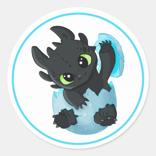 Cute Baby Dragon Easter Sticker Pack (Vorderseite)