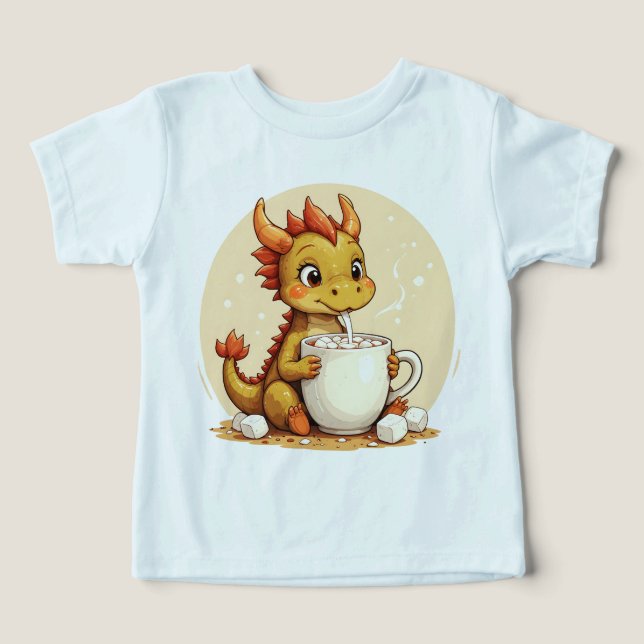 Cute Baby Dragon Hot Chocolate Kids Kawaii Cozy De (Design Vorderseite)