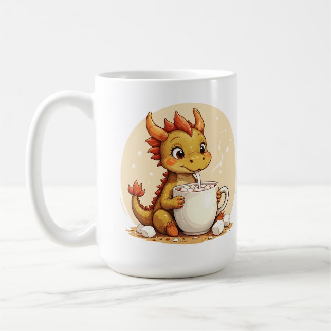 Cute Baby Dragon Hot Chocolate Kids Kawaii Cozy De Kaffeetasse (Links)