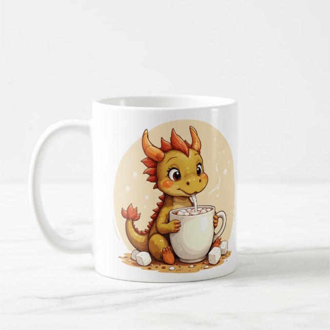 Cute Baby Dragon Hot Chocolate Kids Kawaii Cozy De Kaffeetasse (Links)