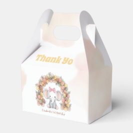 Cute Baby Elephant Balloon Arch Birthday Thank You Geschenkschachtel