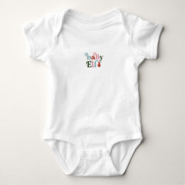 Cute Baby Elf Christmas Quote Strampler