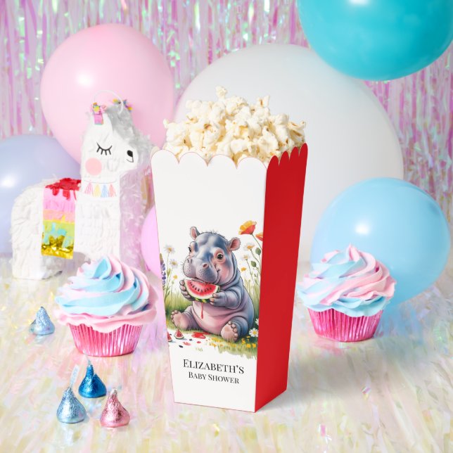 Cute Baby Hippopotamus Watermelon Baby Shower Geschenkschachtel (Party)