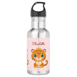 Cute Baby Leopard Safari Animal Kids Edelstahlflasche