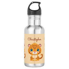 Cute Baby Leopard Safari Animal Kids Edelstahlflasche