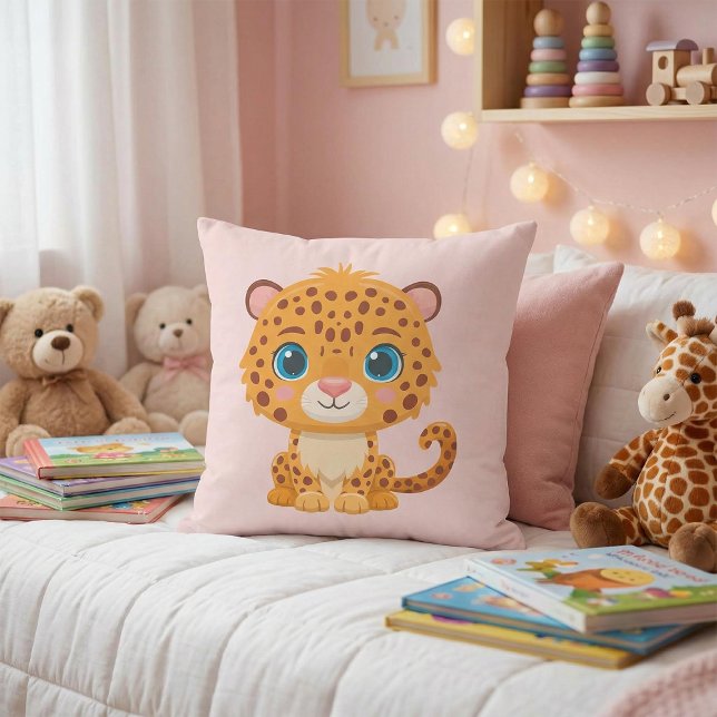 Cute Baby Leopard Safari Animal Kids Kissen (Von Creator hochgeladen)